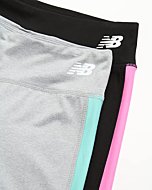 New Balance Girls' Active Leggings - 2 Pack Full Length Performance Yoga Pants (Little Girl/Big Girl), Size 10/12, Black/Pink Grey