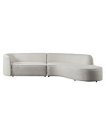 Acanva Luxury Modern Style Living Room Upholstery Curved Sofa