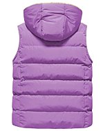 Pursky Puffer Vest For Boy Girls Water-Resistant Insulated Winter Jacket Outwear Kids Fall Sleeveless Coats Purple 4/5