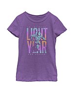 Disney Pixar Lightyear Buzz Words Girls Short Sleeve Tee Shirt, Purple Berry, Medium