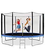 Careboda 14 FT Rebounder for Kids Adults - Cutting-Edge Polypropylene Jumping Mat with Recreation Rebounder Ladder & Enclosure Safety Net Provide Bounce Outdoor or Backyards