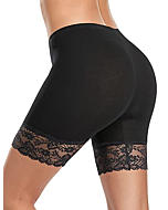 Slip Shorts for Under Dresses Women Anti Chafing Underwear Boyshorts Panties Lace Under Skirts Shorts (Black, 3X-Large)