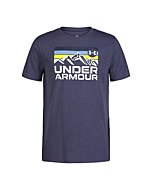 Under Armour Boys' Outdoor Short Sleeve T-Shirt, Crewneck, Aurora Purple, 4