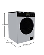 Equator 18 lbs. All-In-One Washer Dryer Combo Version 3 Sanitize, Allergen, Winterize, Vented/Ventless Dry(Silver/Black)