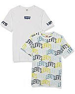 Levi's Boys' 2-Pack Graphic T-Shirt, White/Multi, 2T