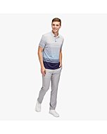 Mizzen + Main Men's Performance Short Sleeve Polo, Trim Fit - Quick Dry, UPF 50+, Four-Way Stretch - Versa Polo, Medium, Medium Gray Print