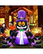 TURNMEON 6 Foot Height Halloween Inflatables Spider with Witch Hat Halloween Decorations Outdoor Built-in LED Lights Blow Up Yard Decor for Lawn Garden Holiday Halloween Decor Outside Home Party