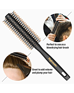 Stylemate Hair Styling Comb and Brush Set For Men - Quiff Roller Brush For Adding Volume, Mens Styling Combs For Quiff, Pompadour, Slicked-back, Fauxhawk, Undercut