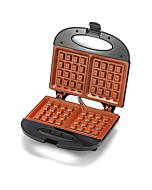 Zenith Electric Indoor Waffle Grill Maker with Zera Copper Non-Stick Grilling Plates, Countertop Bread Toaster Easy Storage & Clean, Perfect for Breakfast Grilled Cheese Egg & Steak, Black / Copper