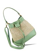 SYMFLOOR Straw Shoulder Bag Purse For Women Crossbody Bag Handle Summer Vacation