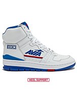 Avia 830 Men’s Basketball Shoes, Retro Sneakers for Indoor or Outdoor, Street or Court - White/Navy Blue/Red, 11 Medium