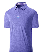 ZITY Golf Polo Shirts for Men Short Sleeve Athletic Tennis T-Shirt 017-5-Purple-M