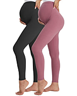 Buttergene Women's Maternity Leggings over the Belly Pregnancy Active Wear Workout Yoga Tights Pants