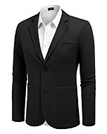 COOFANDY Mens Casual Blazer Jackets Slim Fit Stylish Sport Coat Two Button Suit Jackets Black