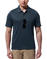 Gopune Polo Shirts for Men Quick Dry Short Sleeve Outdoor Moisture Wicking Golf Shirts Navy,M