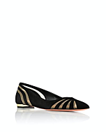 Aquazzura The Spy Flat, Black, 6.5