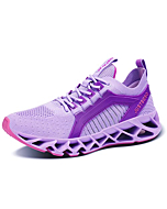 UMYOGO Womens Running Shoes Blade Tennis Walking Fashion Sneakers Breathable Non Slip Gym Sports Work Trainers Purple