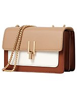 Crossbody Bags for Women Leather Cross Body Purses Cute Color-Block Designer Handbags Shoulder Bag Medium Size Green