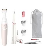 Philips Beauty Bikini Genie Cordless Trimmer for Bikini Line Hair Removal, with Shaving Head and Comb, BRT383/50