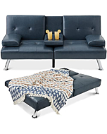 Modern Convertible Folding Futon Sofa Bed for Compact Living Space