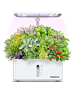 GardenCube Hydroponics Growing System Garden: 8 Pods Indoor Herb Garden with Grow Light Plants Germination Kit Quiet Automatic Hydroponic Height Adjustable - Gardening Gifts for Women Kitchen White