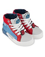 Transformers Boys High Top Sneaker - Optimus Prime Shoes - Optimus Prime, Megatron, Bumblebee Lace Up High Top Sneaker (Royal Red, 12)