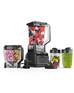 Ninja Blender, Kitchen System for-Smoothie, Frozen, Extract, Chop & Dough, Pitcher, 8-cup Food Processor Bowl, Smoothie Cup, Ninja Total Crushing, 1200 Watt, BPA Free, Dark Grey, BR601AMZ