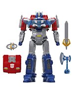 Transformers One Movie Power Flip Optimus Prime (Orion Pax) Converting Action Figure, 4 Modes, 10-inch Interactive Electronic Toy, Lights & Sounds, 6+