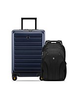 LEVEL8 Road Runner Carry On Luggage 20" Inch with Laptop Backpack-Blue