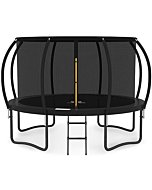 JUMPZYLLA Trampoline 8FT 10FT 12FT 14FT 15FT 16FT Trampoline Outdoor with Enclosure - Recreational Trampolines with Ladder and Galvanized Anti-Rust Coating, ASTM Approval- Outdoor Trampoline for Kids