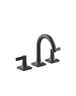 Kohler 28125-4-BL Venza Bathroom Sink Faucet, Widespread Bathroom Faucet with Two Lever Handles and Clicker Drain, 1.2 gpm, Matte Black