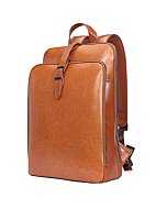 CLUCI Womens Backpack Purse Leather 15.6 Inch Laptop Travel Business Vintage Large Shoulder Bags Brown