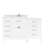 Virtu USA MS-2157L-CMSQ-WH-NM Caroline Parkway Bathroom Vanity Set, White