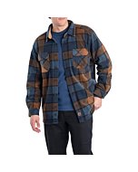 Legendary Whitetails Men's Standard Navigator Fleece Button Up Shirt, Blue Moon Square, Small