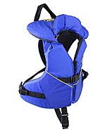 Stohlquist Child PFD Life Jacket - Blue + Black, 30-50 lbs - Coast Guard Approved Life Vest for Kids, Support Collar, Grab Handle, Fully Adjustable with Quick Release Buckle