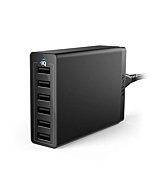 Anker Charger, 60W 6 Port Charging Station, PowerPort 6 Multi USB Charger for iPhone 15/Pro/Pro Max/14/13, iPad Pro/Air/Mini, Galaxy S23/S22/S21, Note 20 Ultra, LG, HTC, and More