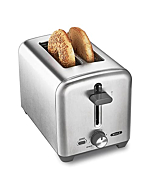 BELLA Stainless Steel 2 Slice Toaster with Extra Wide Slots & Removable Crumb Tray - 6 Browning Options, Auto Shut Off & Reheat Function - Toast Bread, Bagel & Waffle