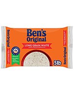 BEN'S ORIGINAL Enriched Long Grain White Rice, Parboiled Rice, 5 lb Bag