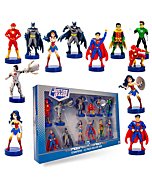 Justice League Toppers, 12-Pack – DC Toys, Stampers, Action Figures – Batman, Wonder Woman, Superman, Robin, The Flash, and More by PMI, 2.4 in, Ages 3+