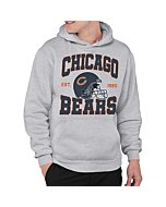 Junk Food Clothing x NFL - Chicago Bears - Team Helmet - Unisex Adult Pullover Fleece Hoodie for Men and Women - Size Large