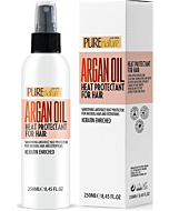 Protect heat-styled hair with this Moroccan argan oil & keratin leave-in spray