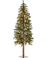 lit Artificial Christmas Tree Includes Pre-strung White Lights and Stand