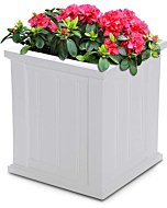 Mayne 4837W Cod Planter, White, 16-Inch