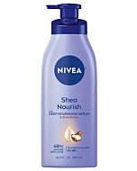 NIVEA Shea Nourish Body Lotion, Dry Skin Lotion with Shea Butter, 16.9 Fl Oz Pump Bottle