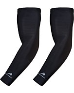 CompressionZ Compression Arm Sleeves for Men & Women UV Protection (Black, L)