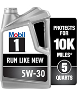 Mobil 1 Advanced Full Synthetic Motor Oil 5W-30, 5 Quart.