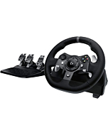 Logitech G920 Driving Force Racing Wheel and Floor Pedals, Real Force Feedback, Stainless Steel Paddle Shifters, Leather Steering Wheel Cover for Xbox Series X|S, Xbox One, PC, Mac - Black