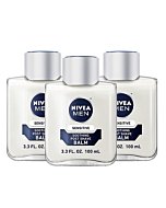 NIVEA MEN Sensitive Post Shave Balm with Vitamin E, Chamomile and Witch Hazel Extracts, 3 Pack of 3.3 Fl Oz Bottles