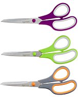 Amazon Basics Multipurpose, Comfort Grip, Titanium Fused, Stainless Steel Office Scissors - Pack of 3