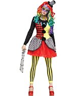 Women's Freakshow Clown Costume - Fun World, Adult Large